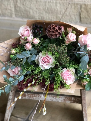 The Bluebell Winter Pink Bouquet