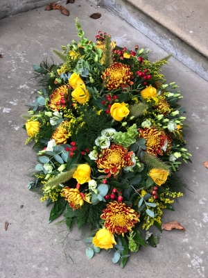 Coffin Spray: Autumn Bronze and Gold