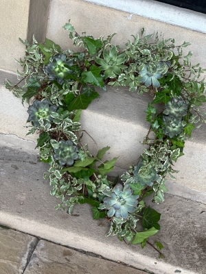 Succulent & Foliage Heart