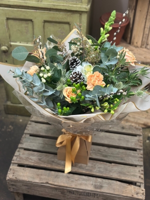 The Bluebell Winter Gold Bouquet