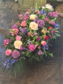 Coffin Spray: Pinks, purple and blue