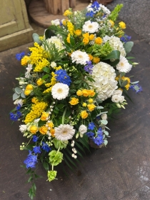 Coffin Spray: Yellow, White and Blue