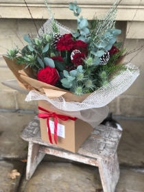 The Bluebell Festive Red Bouquet